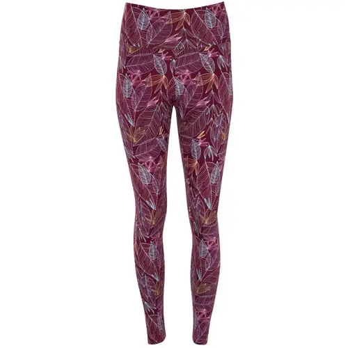 malla larga mujer estampada ref lg0399 - Back Hoja Borgona