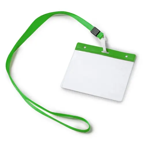 lanyard con mosquetón e identificador de pvc a juego ref ly7045 - Verde Helecho