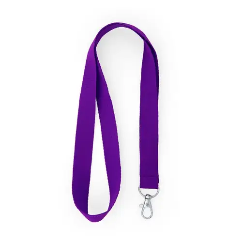 lanyard de poliéster con mosquetón ref ly7053 - Purpura Purpura