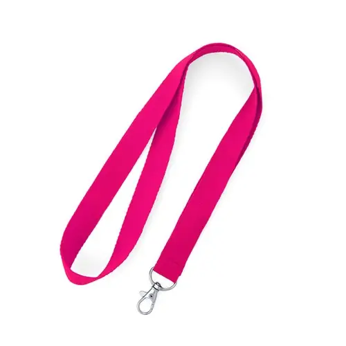 lanyard de poliéster con mosquetón ref ly7053 - Rosa Claro