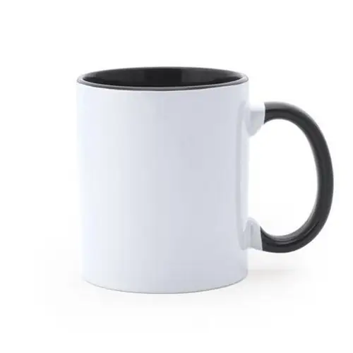 TAZA SUBLIMACIÓN DE CERÁMICA DE 350 ML MANGO REF MD4001 - Left Blanco Negro