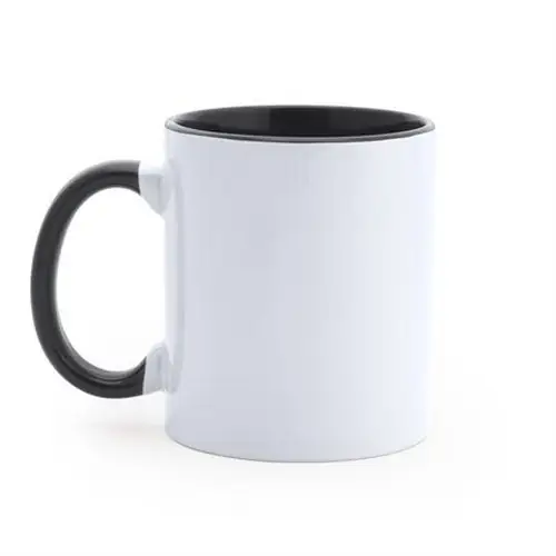 TAZA SUBLIMACIÓN DE CERÁMICA DE 350 ML MANGO REF MD4001 - Right Blanco Negro