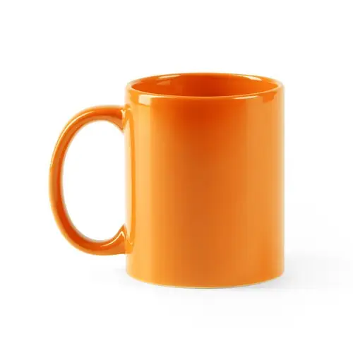 TAZA DE CERÁMICA EN COLOR DE 370 ML PAPAYA REF MD4006 - Back Naranja
