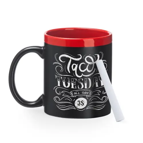 TAZA PIZARRA DE 350 ML PALTA REF MD4007 ROLY - 02 Rojo