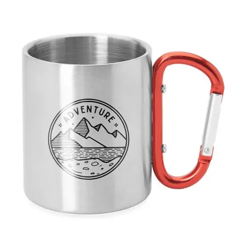 TAZA METÁLICA DE DOBLE PARED GUAYA REF MD4082 ROLY - 04 Rojo