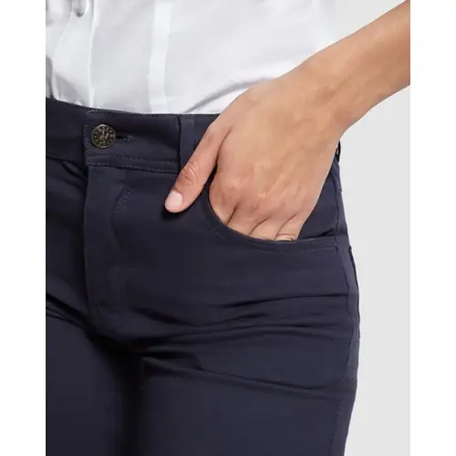 PANTALÓN LARGO DE MUJER ENTALLADO HILTON REF PA9107 - 01 Marino