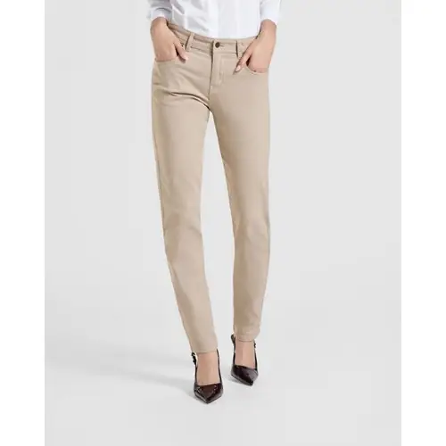 PANTALÓN LARGO DE MUJER ENTALLADO HILTON REF PA9107 - Arena Oscuro