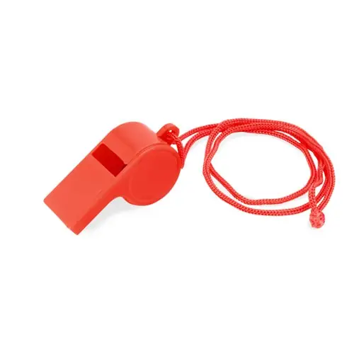 silbato de diseño clásico con cinta para el cuello ref pf3101 - Rojo