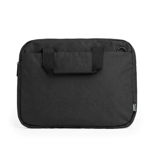 portadocumentos acolchado para portátil realizado en poliéster reciclado rpet 600d con diseño vigoré ref pm7500 - Negro Back Negro