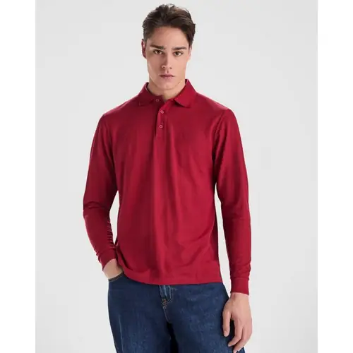 POLO DE MANGA LARGA CARPE REF PO5009 ROLY - Granate
