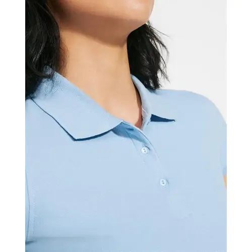 POLO DE MUJER DE MANGA CORTA STAR WOMAN REF PO6634 - 01 Celeste