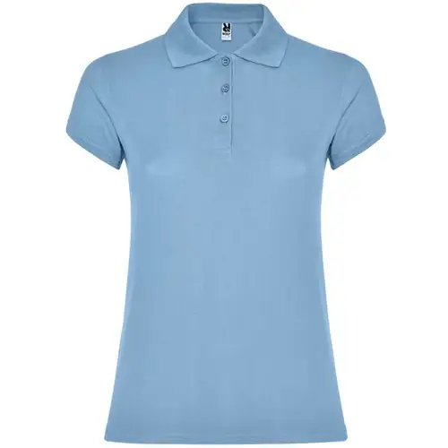 POLO DE MUJER DE MANGA CORTA STAR WOMAN REF PO6634 - Back Celeste
