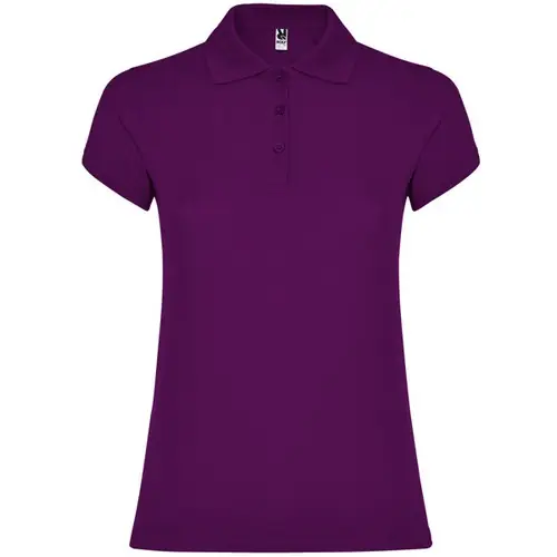POLO DE MUJER DE MANGA CORTA STAR WOMAN REF PO6634 - Back Purpura