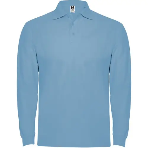 POLO DE MANGA LARGA ESTRELLA REF PO6635 ROLY - Back Celeste