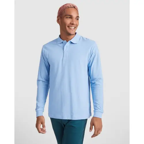 POLO DE MANGA LARGA ESTRELLA REF PO6635 ROLY - Celeste