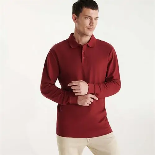 POLO DE MANGA LARGA ESTRELLA REF PO6635 ROLY - Granate