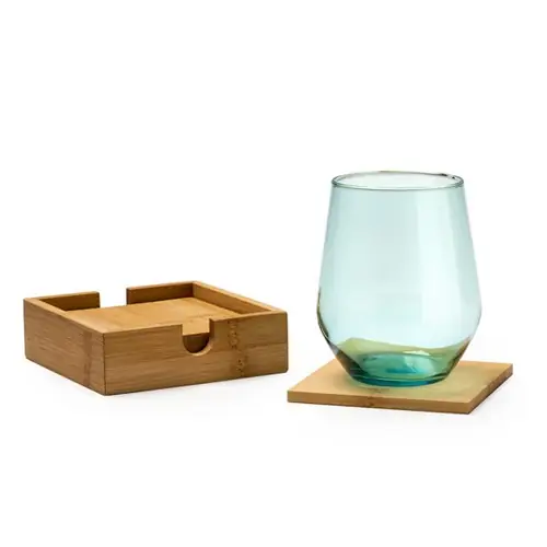 set de 4 posavasos de bamb natural algor ref pv4113 - 01 Crudo