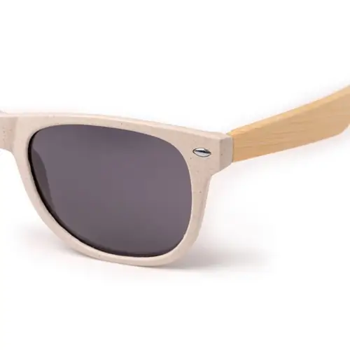 gafas de sol con montura realizada en fibra de trigo y varillas en bambú ref sg1467 - 01 Crudo