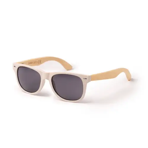 gafas de sol con montura realizada en fibra de trigo y varillas en bambú ref sg1467 - Crudo