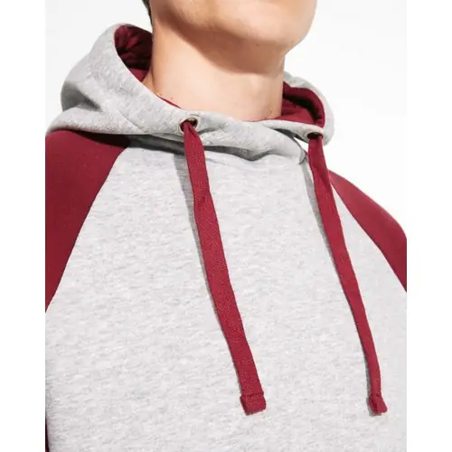SUDADERA BICOLOR UNISEX BADET REF SU1058 ROLY - 04 Gris Vigore Granate