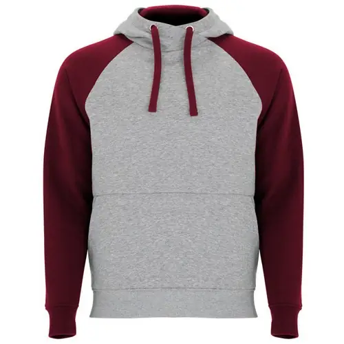 SUDADERA BICOLOR UNISEX BADET REF SU1058 ROLY - Gris Vigore Granate