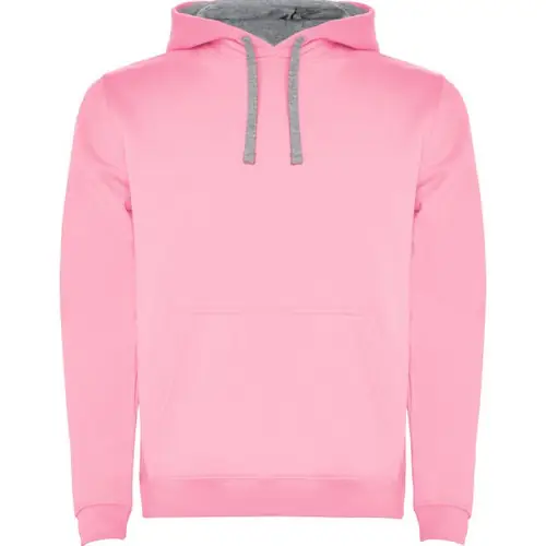 SUDADERA CON CAPUCHA DE DOBLE TEJIDO URBAN REF SU1067 - Back Rosa Claro Gris Vigore