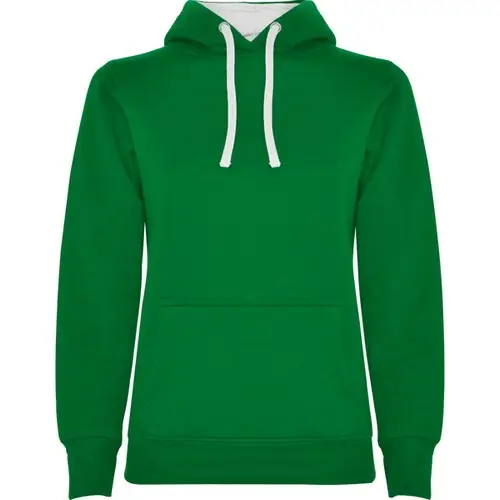 SUDADERA MUJER CON CAPUCHA URBAN WOMAN REF SU1068 ROLY - Back Verde Kelly Blanco