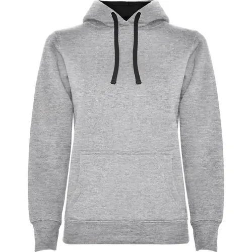 SUDADERA MUJER CON CAPUCHA URBAN WOMAN REF SU1068 ROLY - Gris Vigore Negro