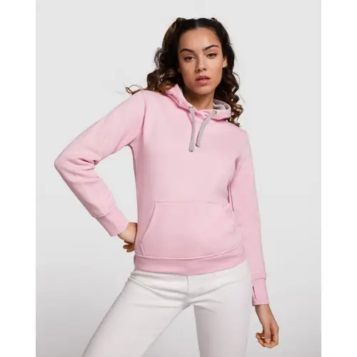 SUDADERA MUJER CON CAPUCHA URBAN WOMAN REF SU1068 ROLY - Rosa Claro Gris Vigore