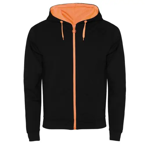CHAQUETA DE FELPA NO PERCHADA FUJI REF SU1105 ROLY - Negro Naranja Fluor