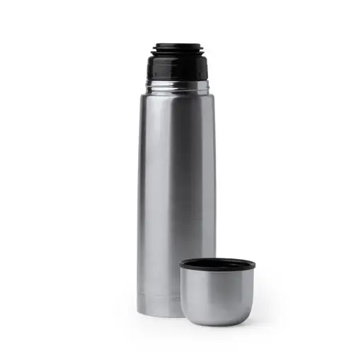 termo de acero inoxidable 304 con doble pared en acabado brillo ref te4123 - 01 Plata