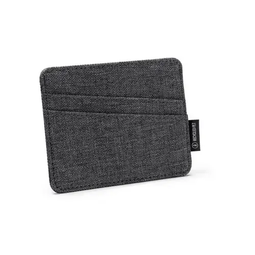 tarjetero de poliéster reciclado rpet con diseño vigoré ref tt1146 - Negro Negro