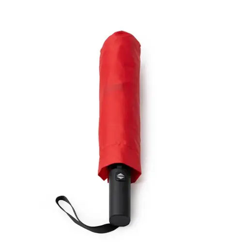 paraguas antiventiscas plegable de apertura y cierre automático con mango de goma ref um1268 - Back Rojo