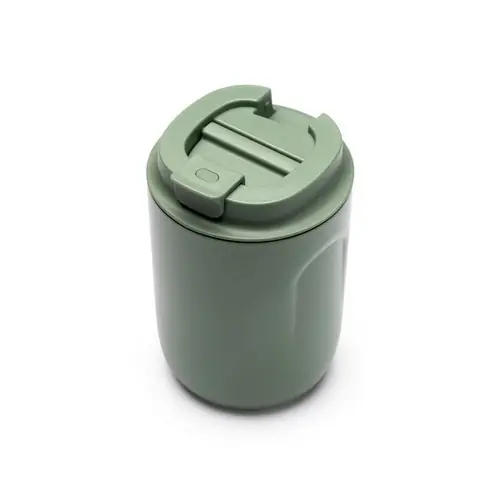 vaso térmico de acero inoxidable 304 de doble pared con tapa en pp ref va1241 - 03 Verde Salvia