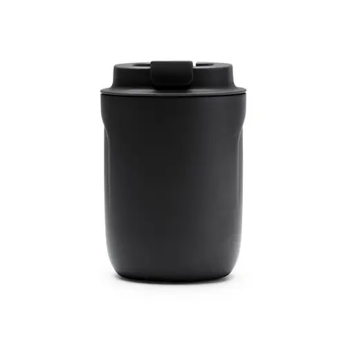 vaso térmico de acero inoxidable 304 de doble pared con tapa en pp ref va1241 - Negro