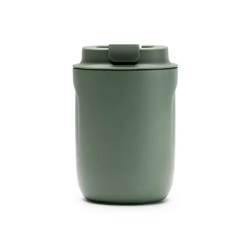 vaso térmico de acero inoxidable 304 de doble pared con tapa en pp ref va1241 - Verde Salvia