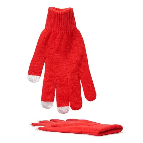 guantes con dedos pulgar ref wd5623 - Back Rojo