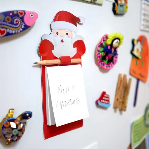 imán con motivo navideño de papa noel ref xm1304 - 03 Rojo