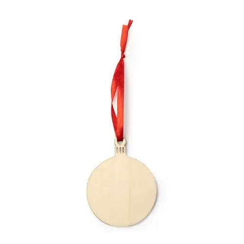 adorno navideño de madera disponible en cuatro diseños estrella árbol copo de nieve y bola ref xm1305 - Bola Bola