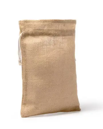 Bolsa estilo saco de yute natural flay
