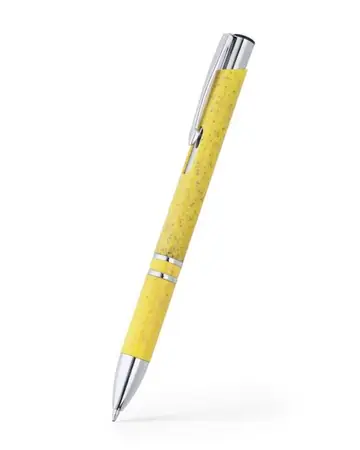 Bolígrafo pulsador de fibra de trigo hayedo