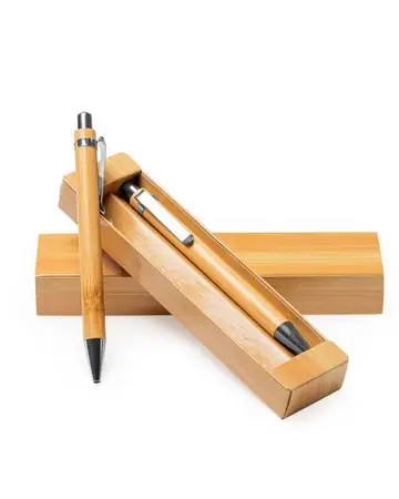 Set boligrafo y portaminas de bamb kioto