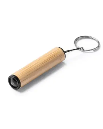 Llavero linterna con cuerpo elaborado en bambú