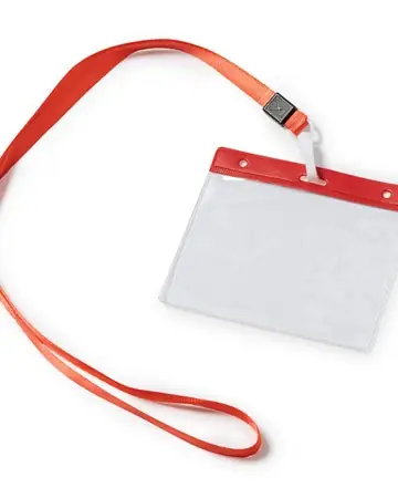 Lanyard con mosquetón e identificador de pvc a juego