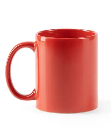 Taza de cerámica en color de 370 ml papaya