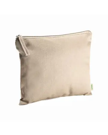 Neceser 100% algodón orgánico de 180 g/m² con tirador a juego