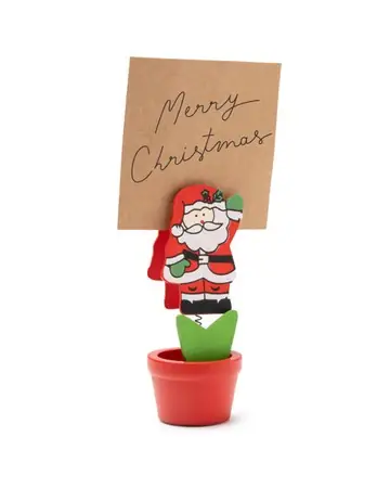 Soporte de diseño navideño con clip portanotas