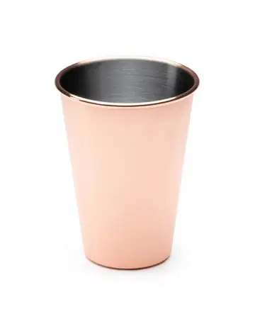 Vaso de acero inoxidable con recubrimiento de cobre